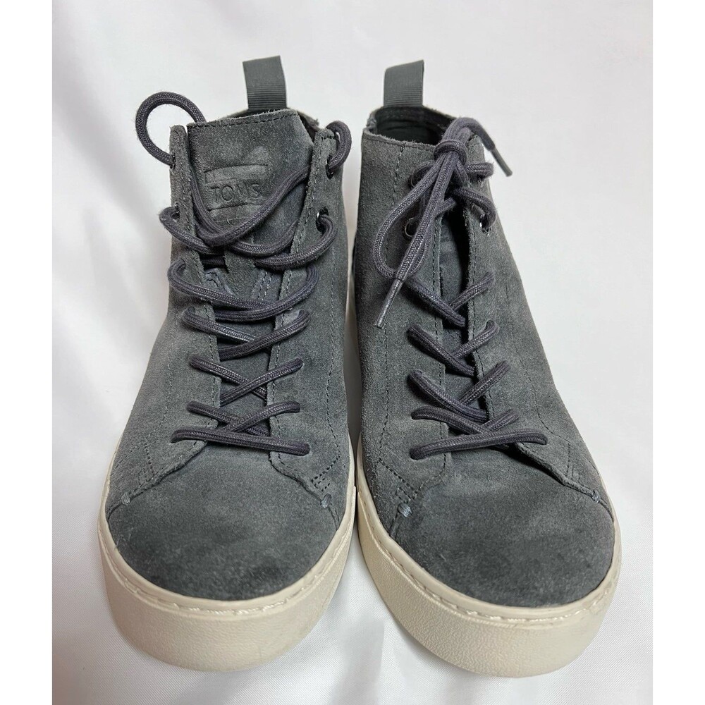 TOMS Mid Top Lace Up Suede Sneaker Size 8 (Bx 7)